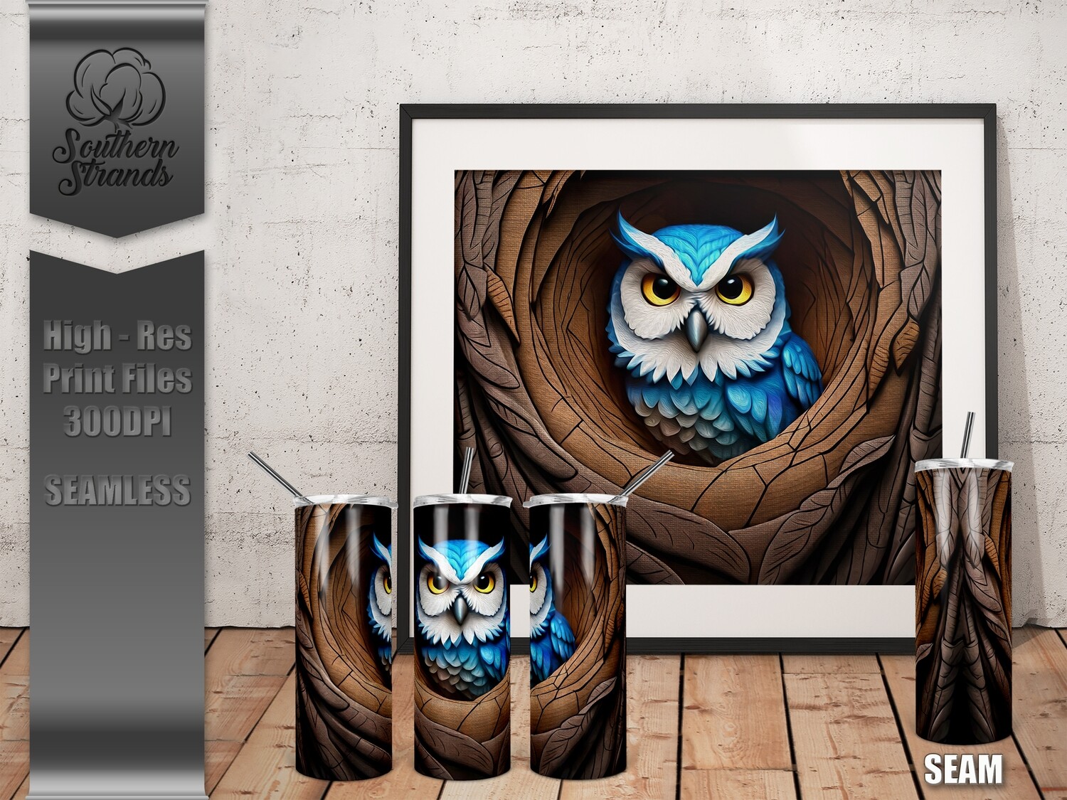 HOO gives a HOOT - Tumbler 20oz | SEAMLESS |  DIGITAL DESIGN