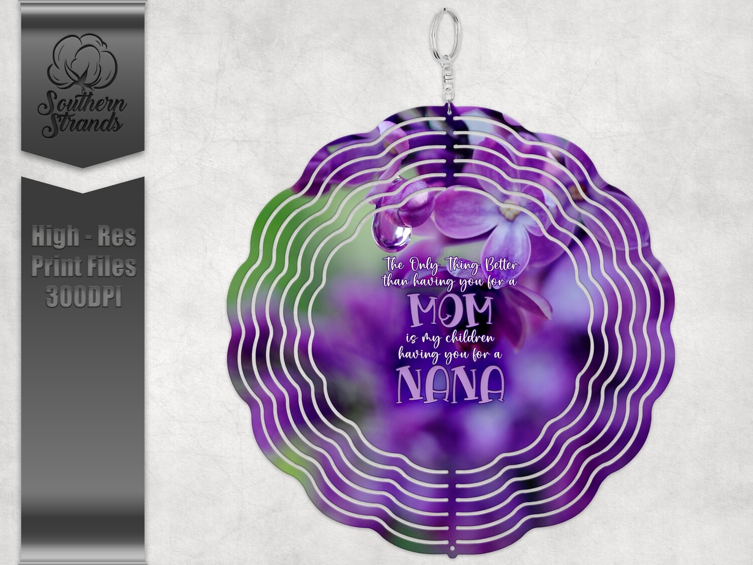Purple Flower - Mom - Nana - Wind Spinner | DIGITAL DESIGN