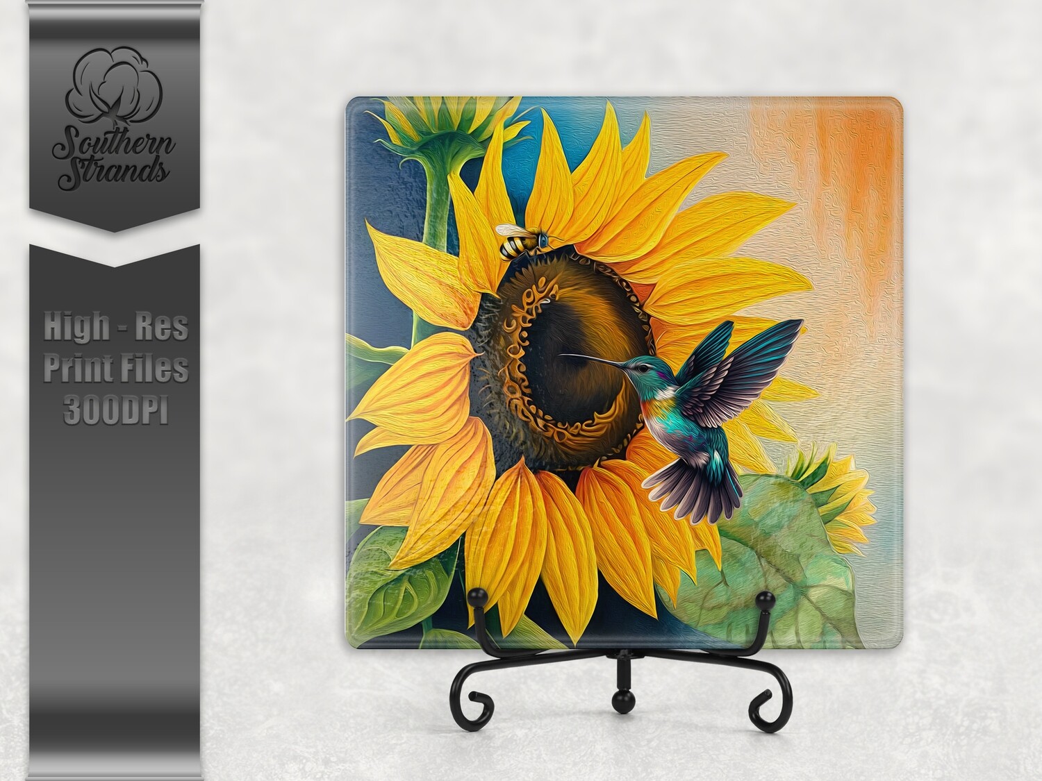 Pollination Situation Sunflower - Square | Digital Download