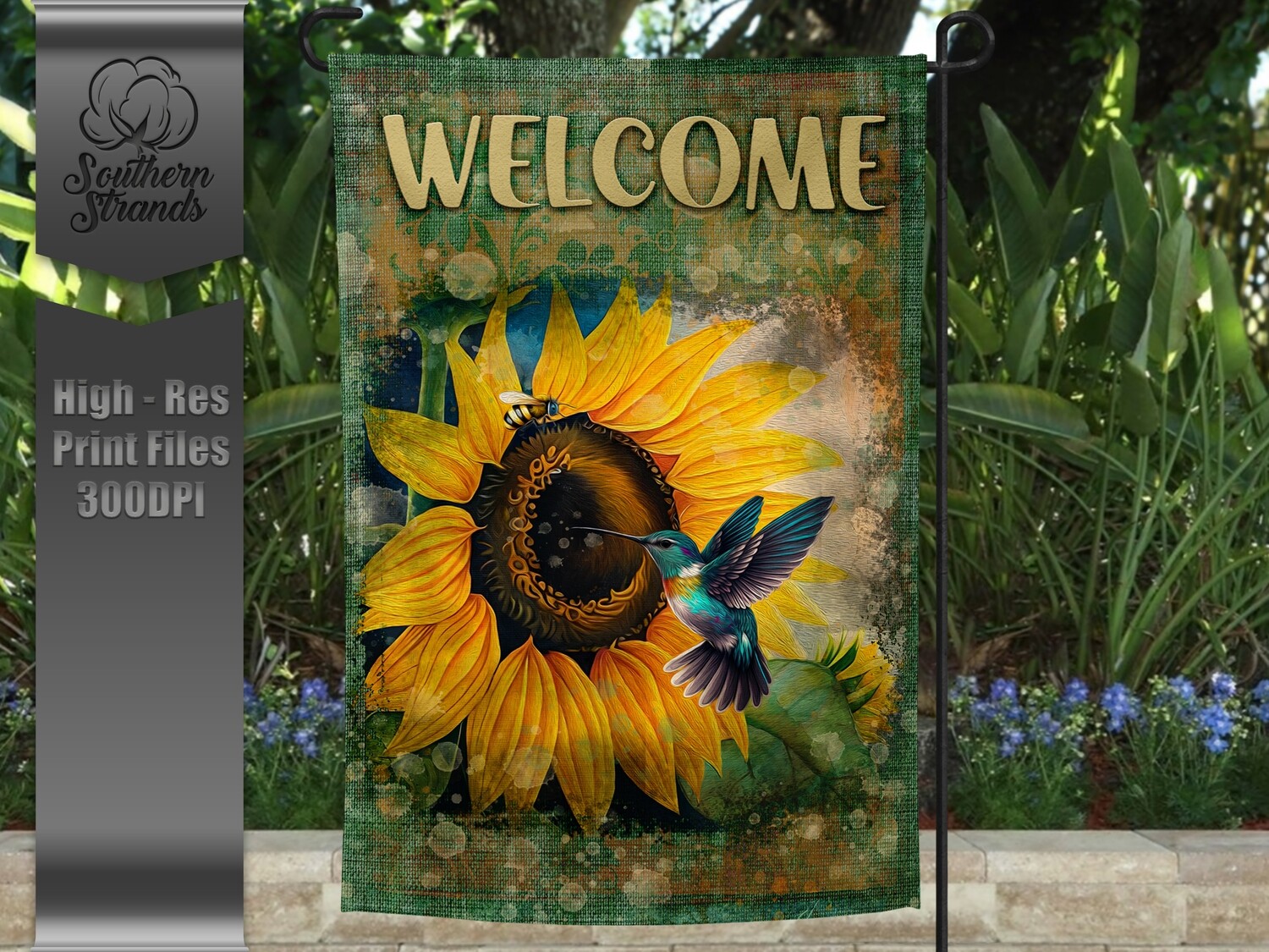 Pollination Situation Garden Flag |  DIGITAL DESIGN