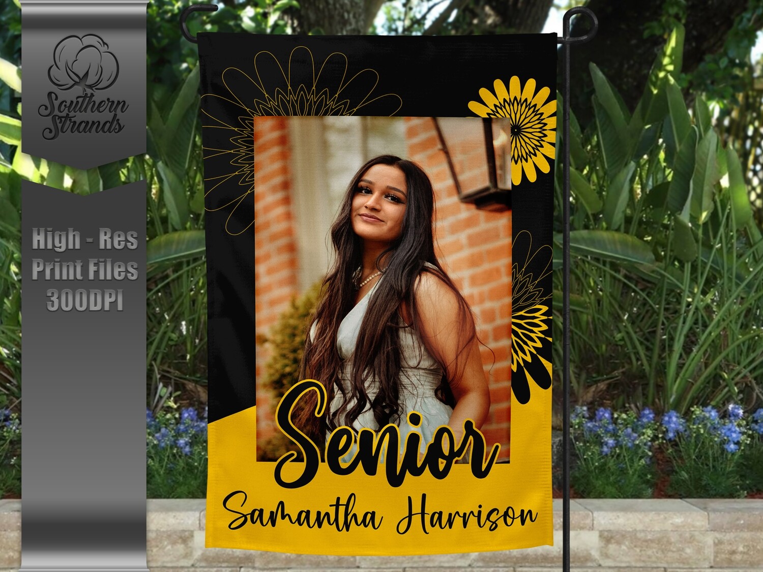 Senior Garden Flag - Flowers |  DIGITAL DESIGN