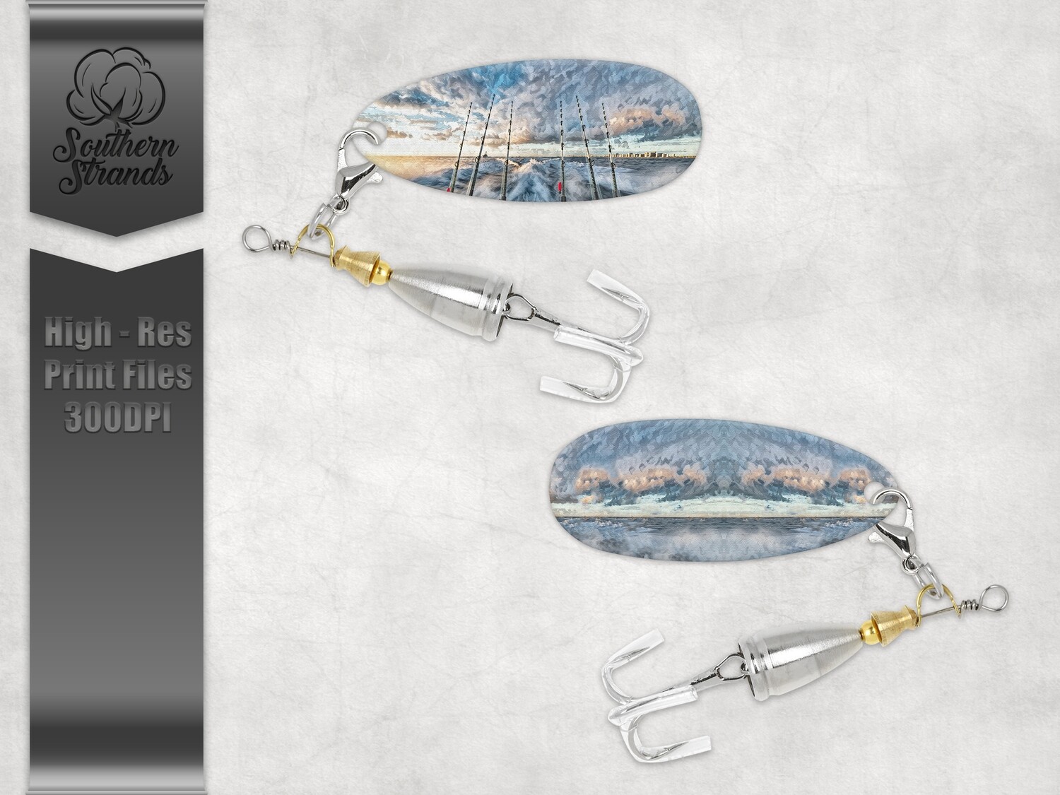Salt Water Life Fishing Lure - Background File Included for back of lure |  DIGITAL DESIGN