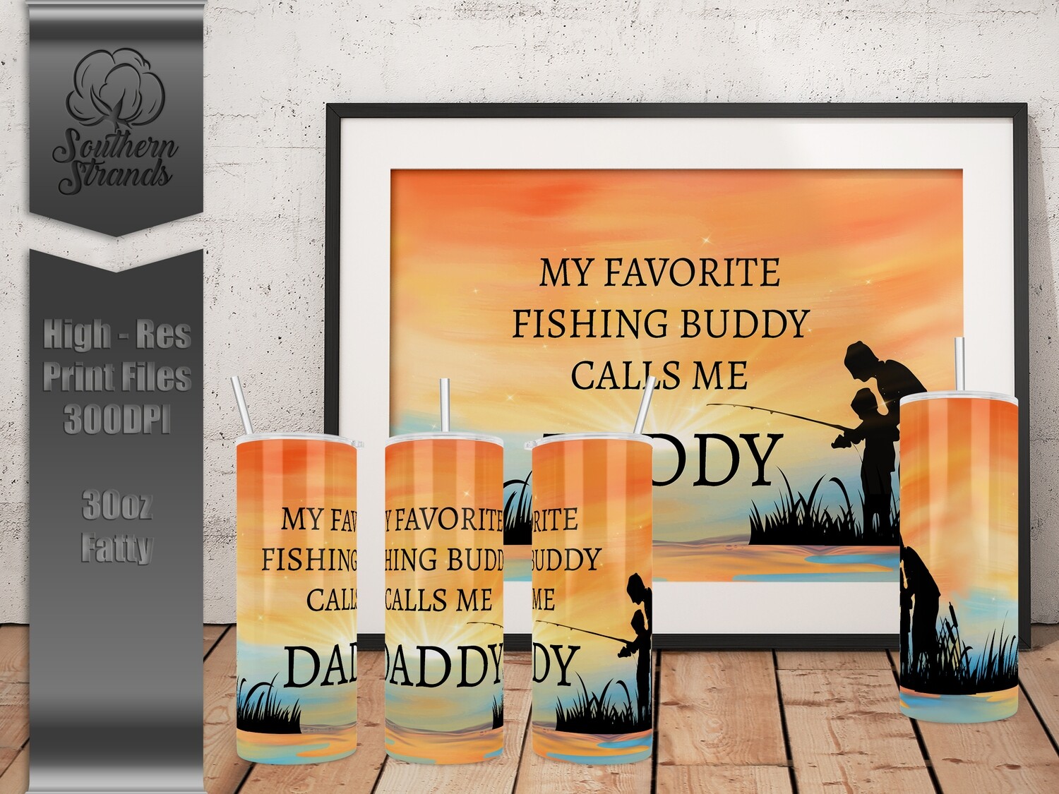 Father and Son - DADDY - Tumbler 30oz Fatty |  DIGITAL DESIGN