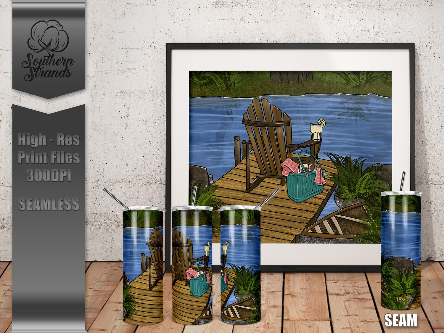 Lake Life  - Tumbler 20oz | SEAMLESS |  DIGITAL DESIGN
