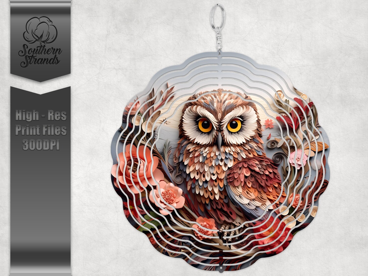 Quilled Paper Owl - Wind Spinner | DIGITAL DESIGN