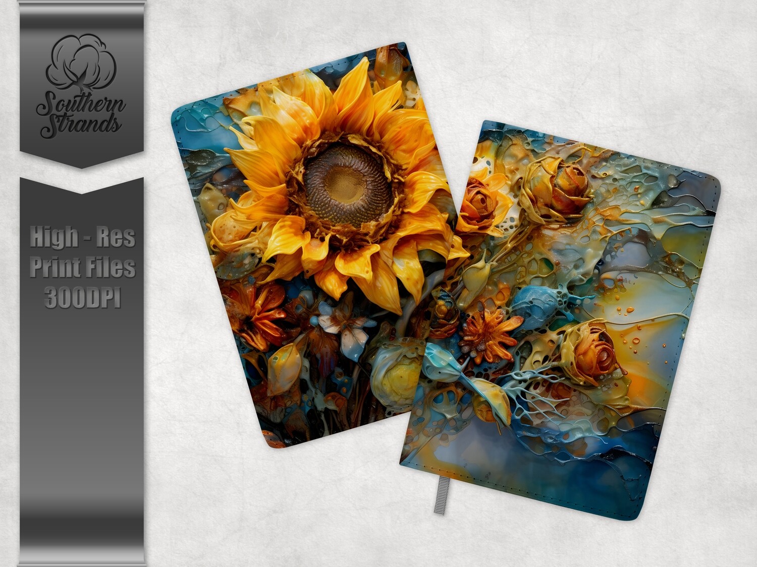 Colored Wax Sunflower Journal 3 | 3 Sizes |  DIGITAL DESIGN