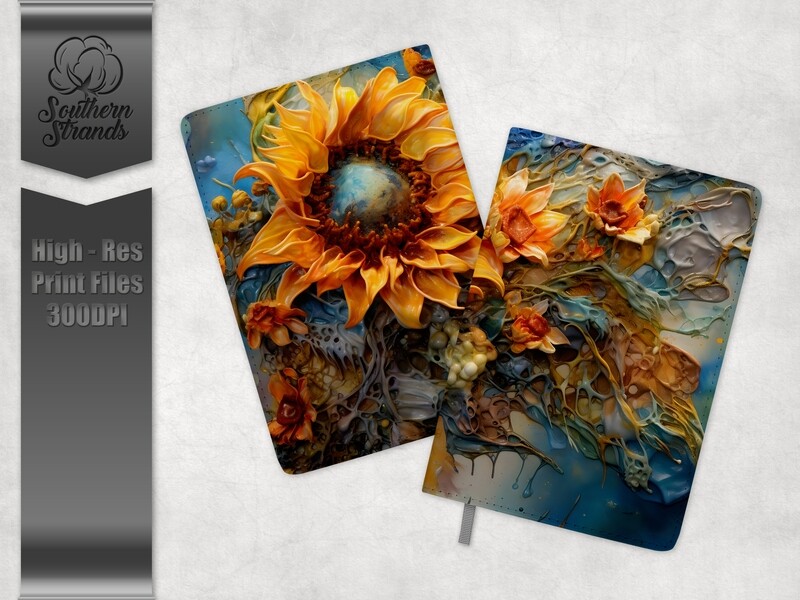 Colored Wax Sunflower Journal 1 | 3 Sizes |  DIGITAL DESIGN
