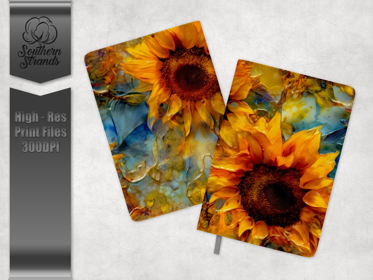 Colored Wax Sunflower Journal 4 | 3 Sizes |  DIGITAL DESIGN