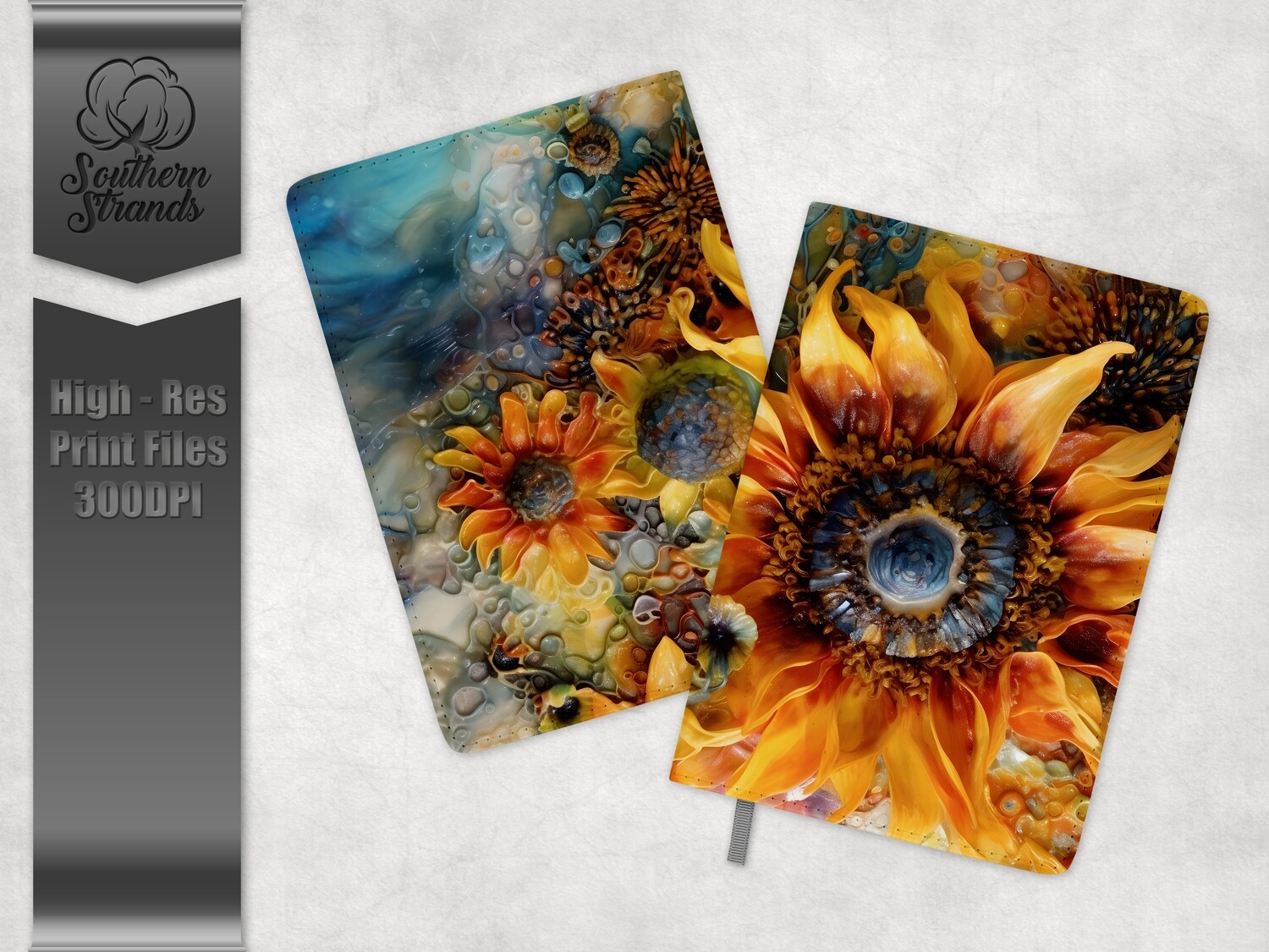 Colored Wax Sunflower Journal 5 | 3 Sizes |  DIGITAL DESIGN