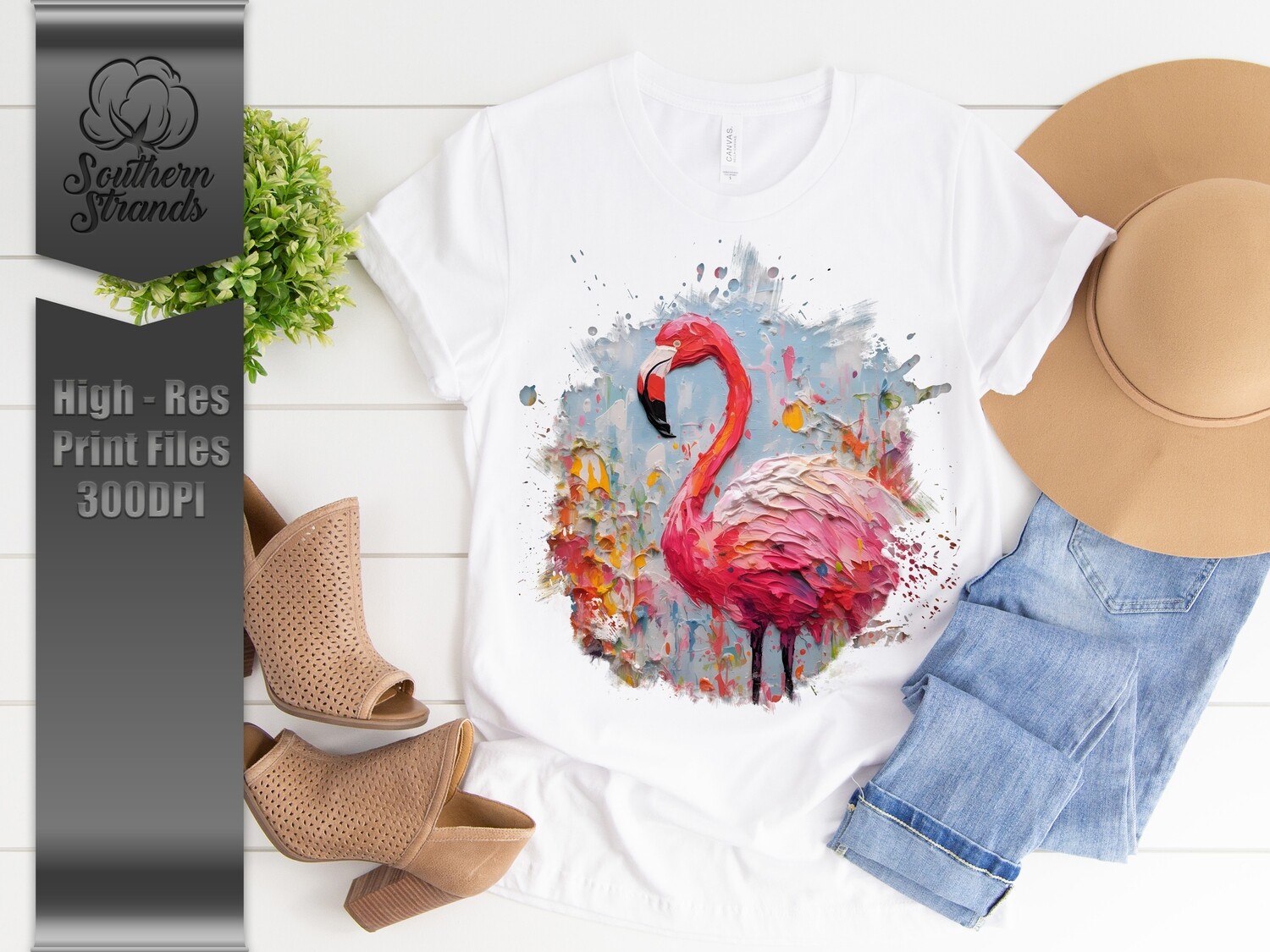 Textured 3D Flamingo |  DIGITAL DESIGN