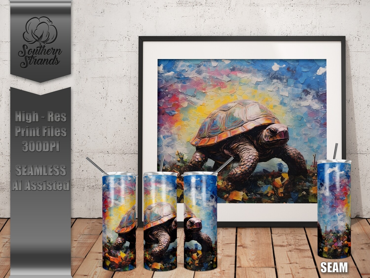 Textured 3D Turtle Tumbler 20oz | SEAMLESS |  DIGITAL DESIGN