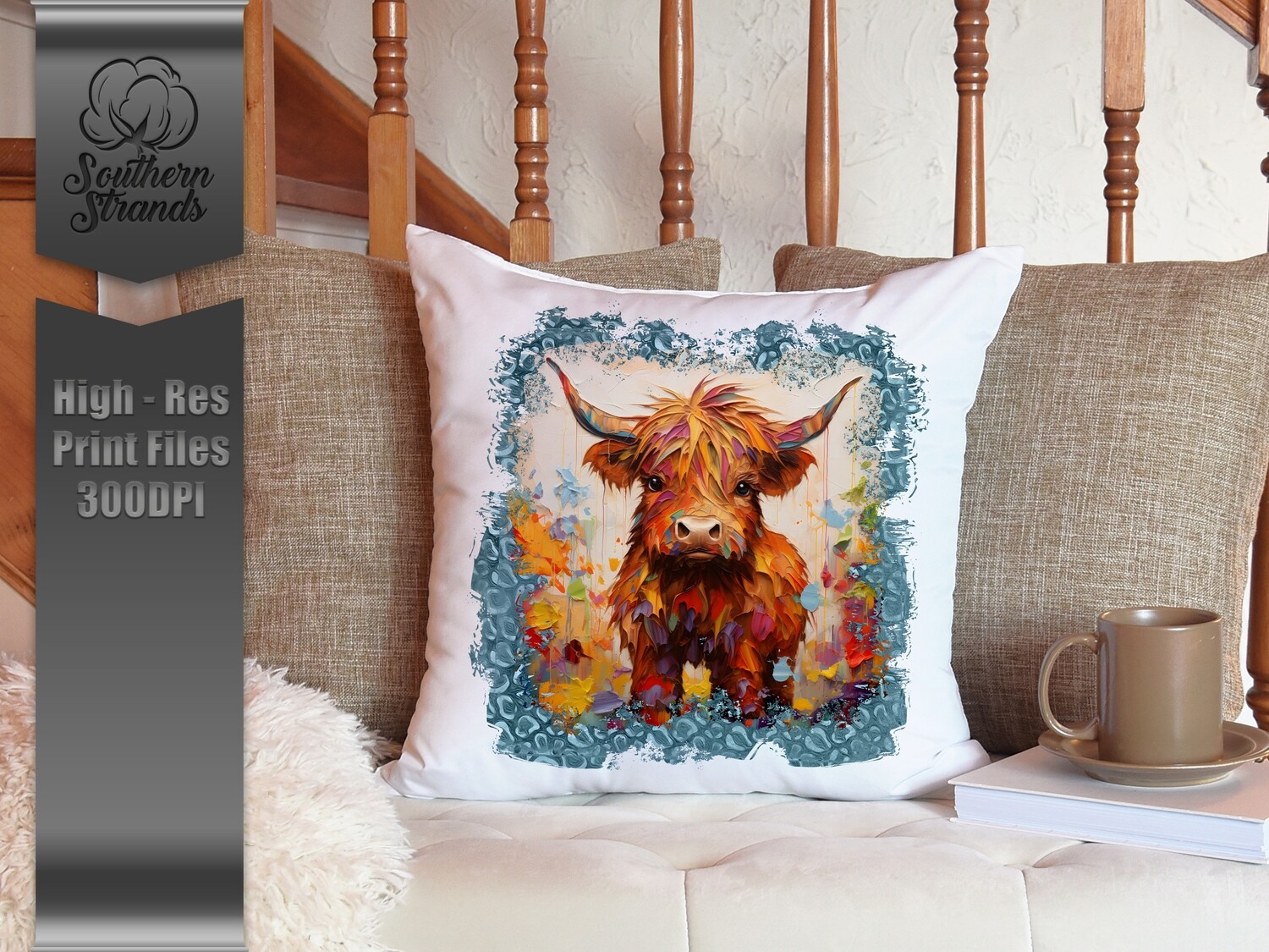 Baby Highland Cow Textured Painting 2 |  DIGITAL DESIGN