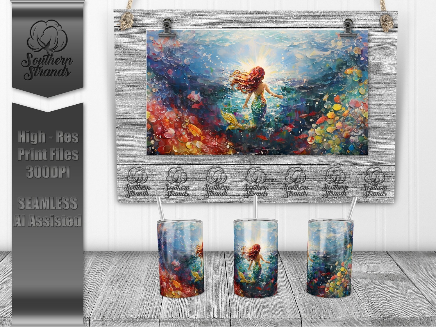 Mermaid 3D Kids 12oz Sippy/Straw Lid Tumbler | DIGITAL DESIGN