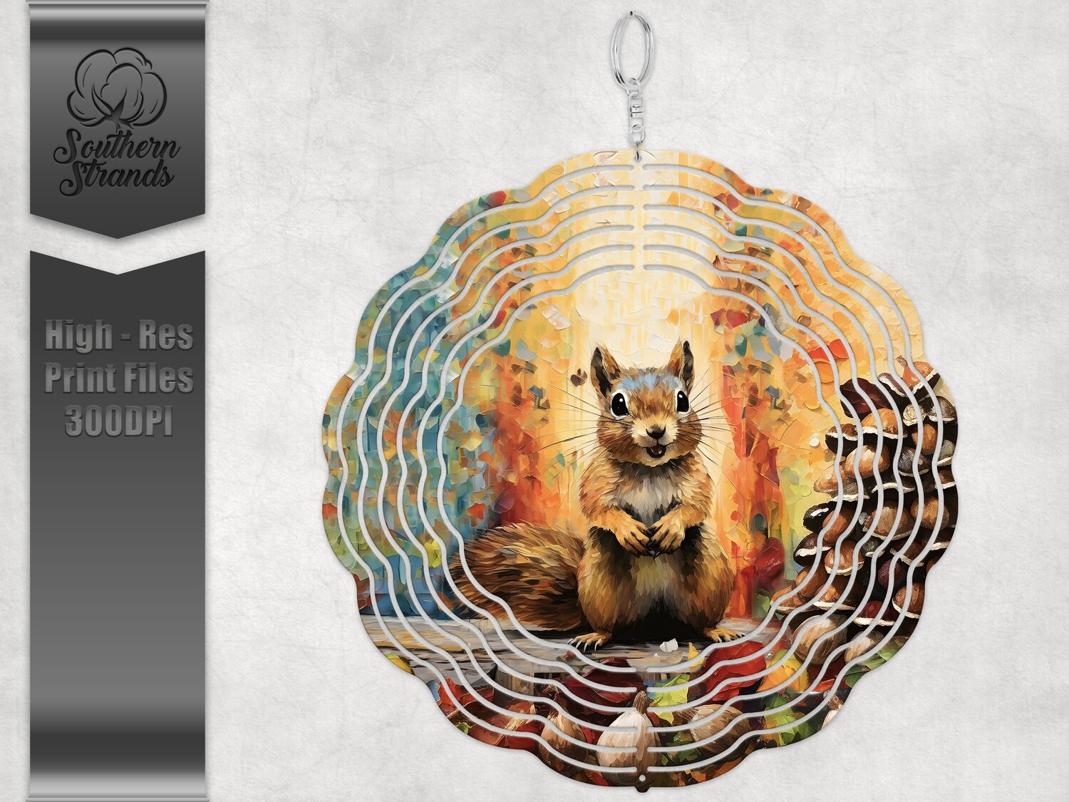 Painted Squirrel - Wind Spinner | DIGITAL DESIGN