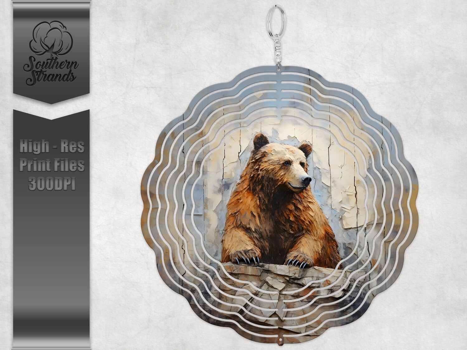 3D Painted Alaskan Bear - Wind Spinner | DIGITAL DESIGN