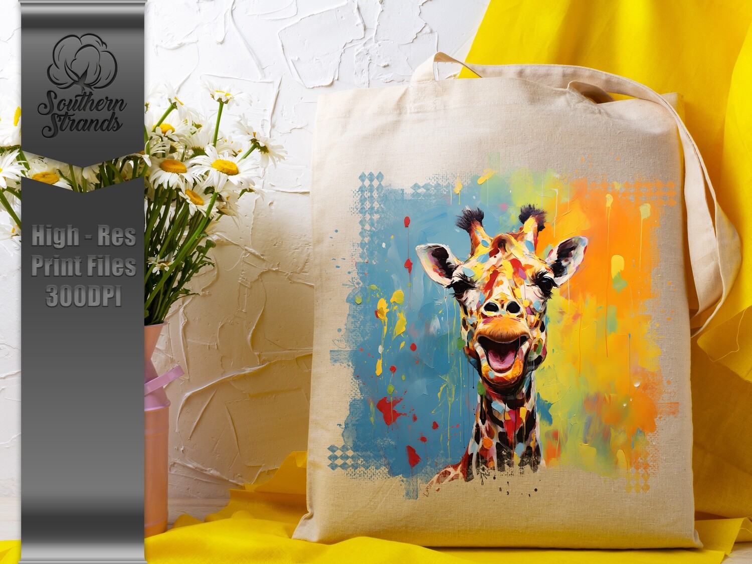 3D Painted Giraffe 2 - 12x12 |  DIGITAL DESIGN