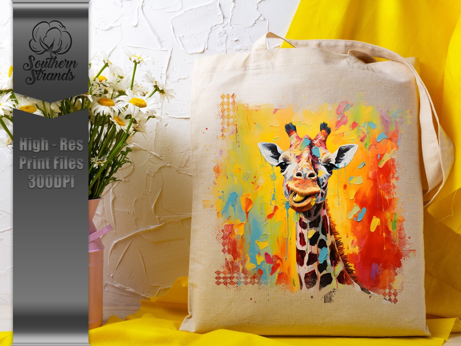 3D Painted Giraffe 3 - 12x12 |  DIGITAL DESIGN