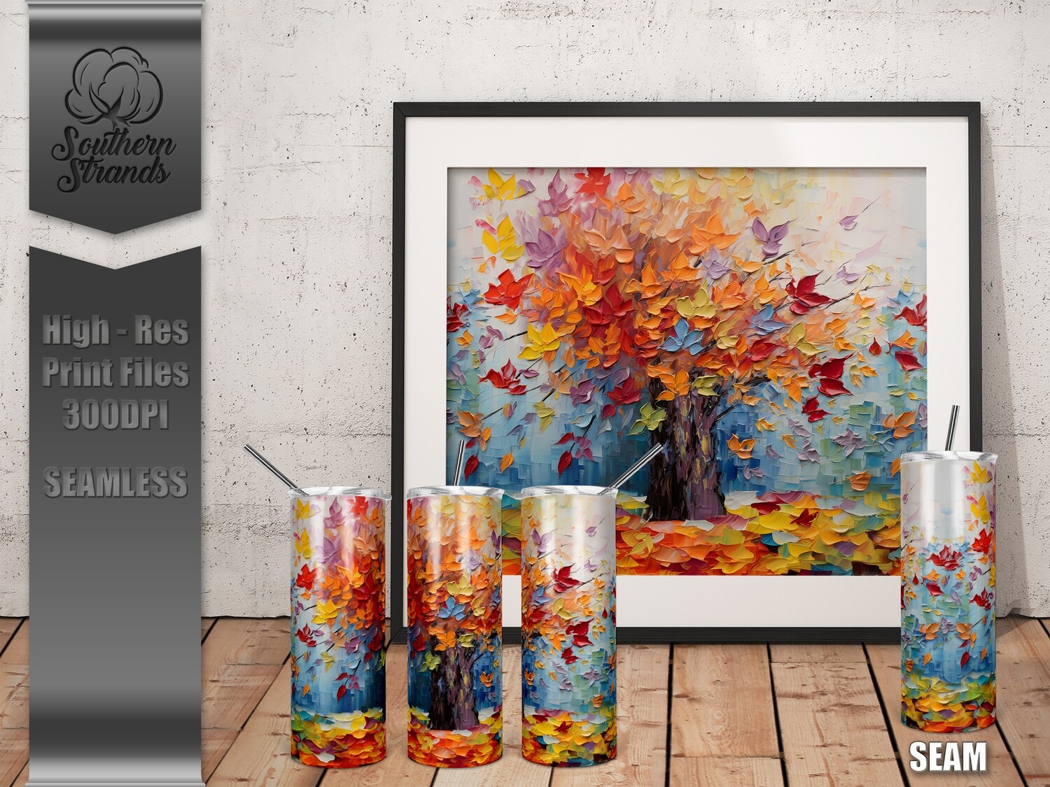 Painted Trees of Fall - Tumbler 20oz | SEAMLESS |  DIGITAL DESIGN