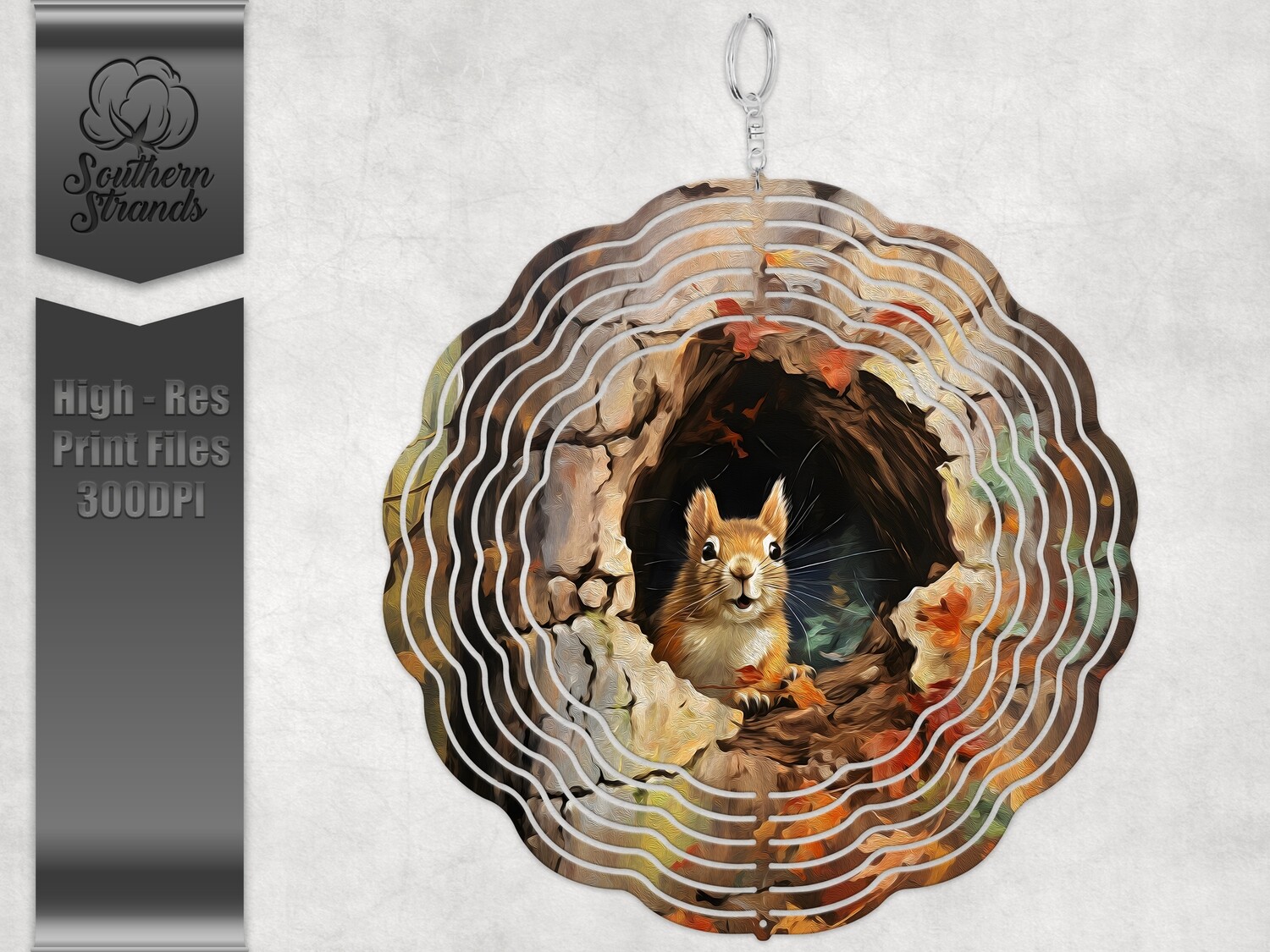 Painted Knothole Squirrel - Wind Spinner | DIGITAL DESIGN