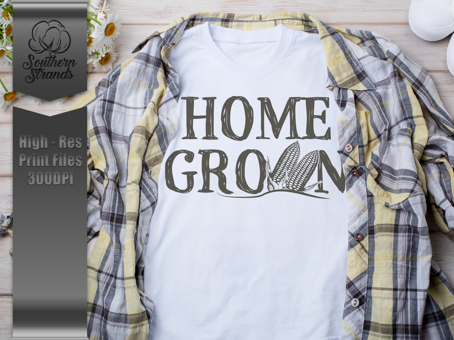 Home Grown - Corn - Black - Easy To Change Colors |  DIGITAL DESIGN