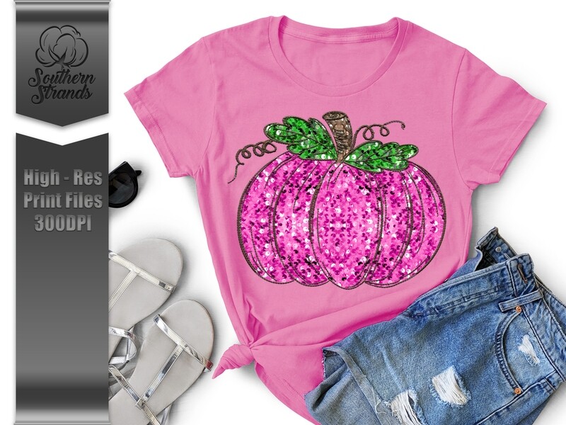 Sequins and Stitches Pumpkins - Pink | DIGITAL DESIGN