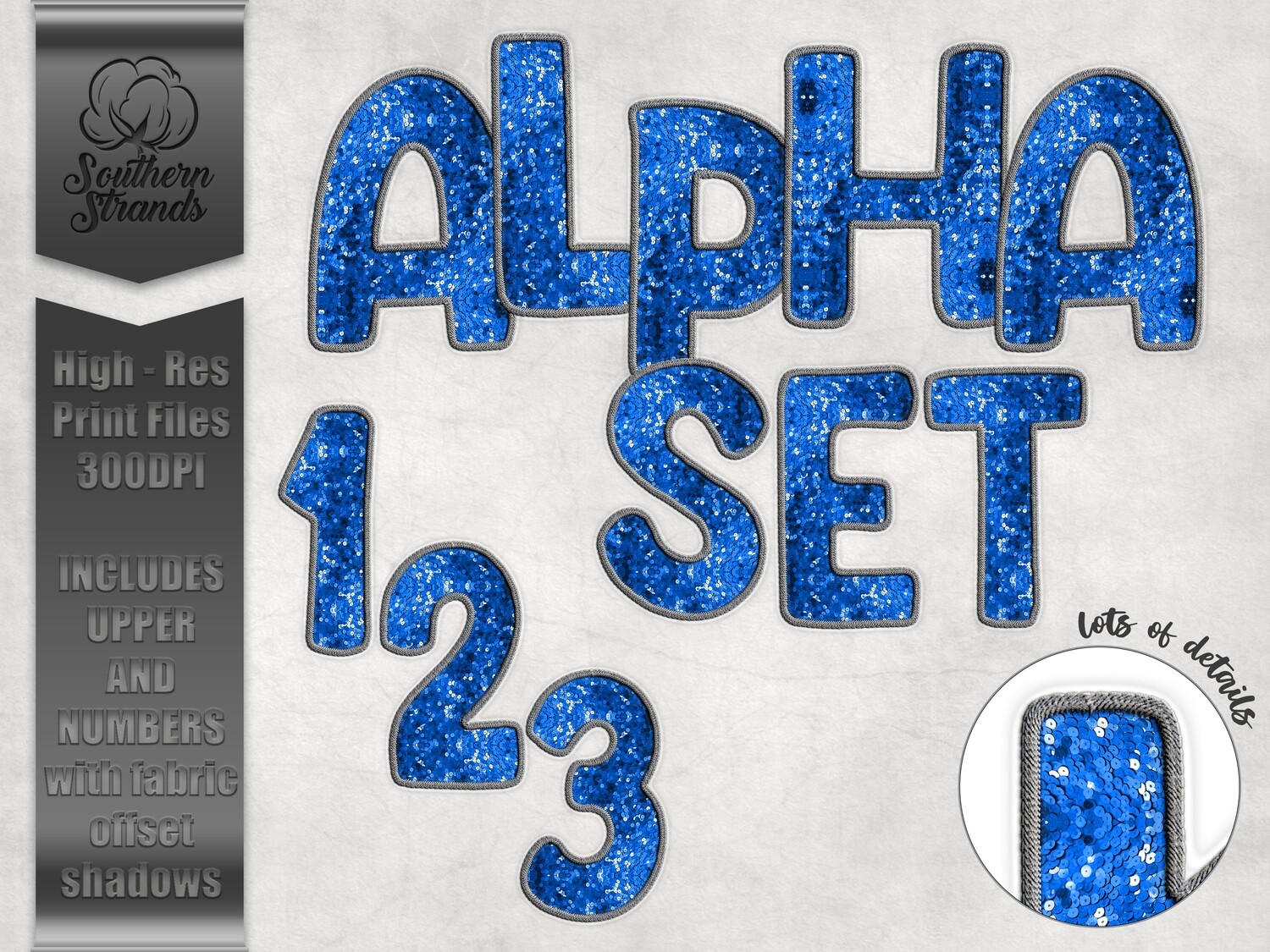 Royal Sequins Alphas and Numbers  |  DIGITAL DESIGN