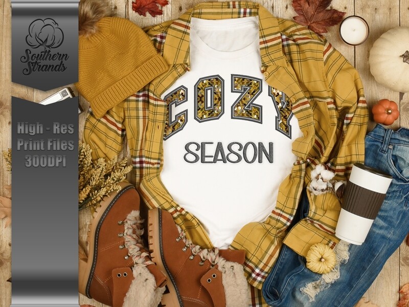 Cozy Season Yellow - Sequins and Stitches | DIGITAL DESIGN
