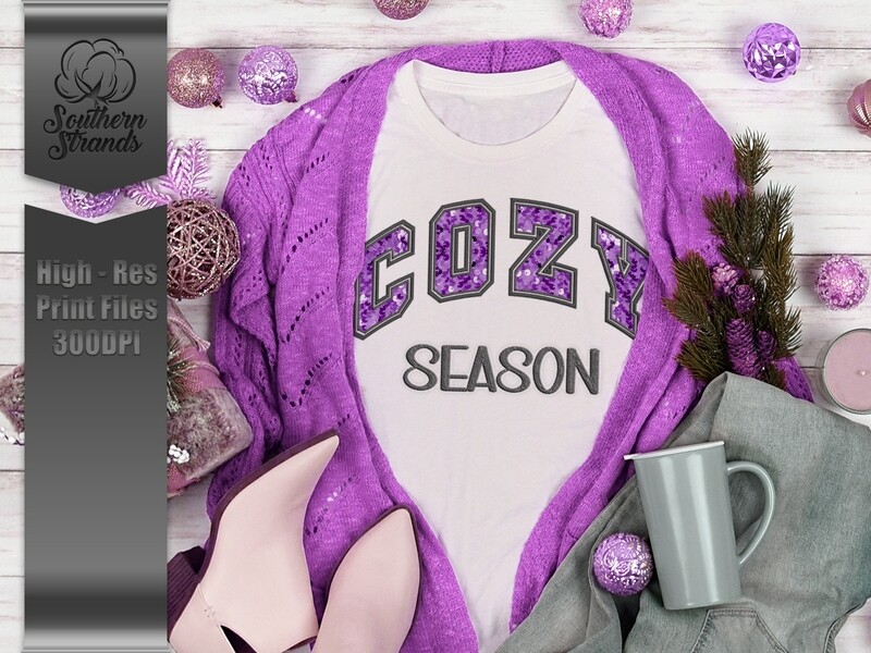 Cozy Season Purple - Sequins and Stitches | DIGITAL DESIGN
