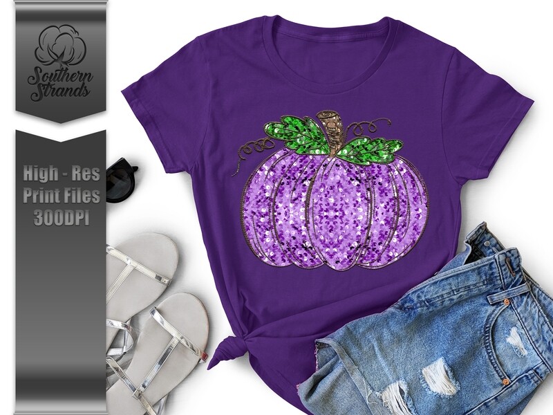 Sequins and Stitches Pumpkins - Purple | DIGITAL DESIGN