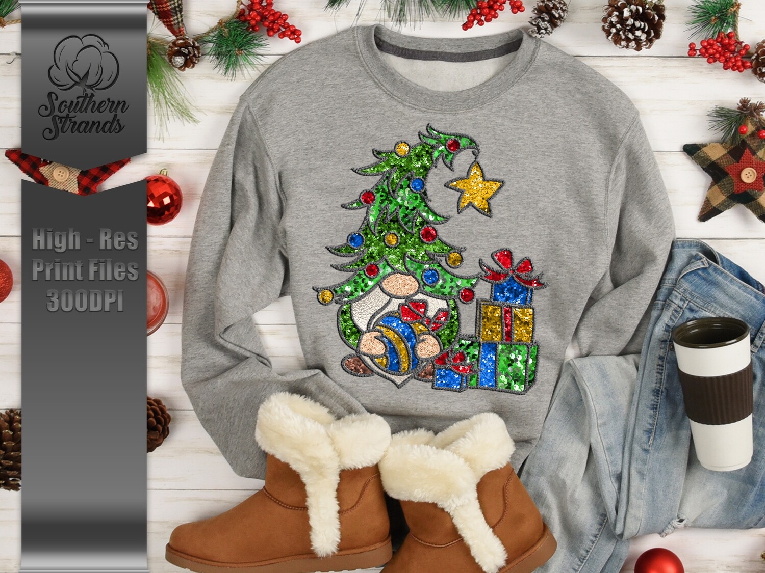 Sequins and Stitches - Tree Gnome  | DIGITAL DESIGN