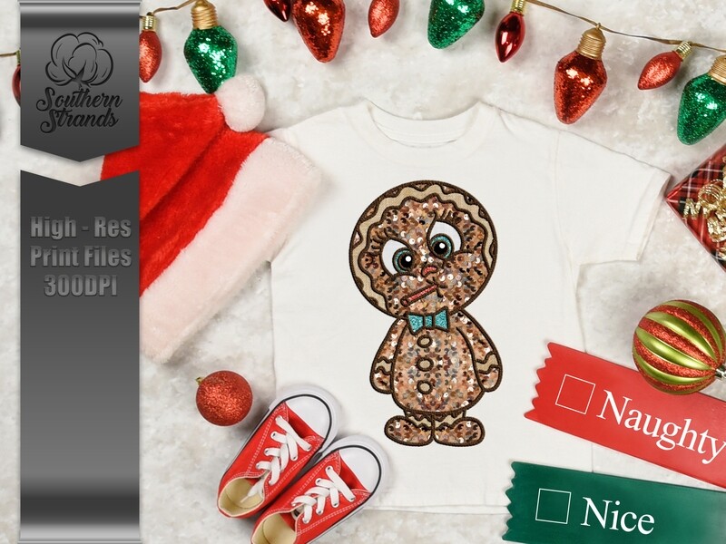Sequins and Stitches - Silly Gingerbread Man  | DIGITAL DESIGN