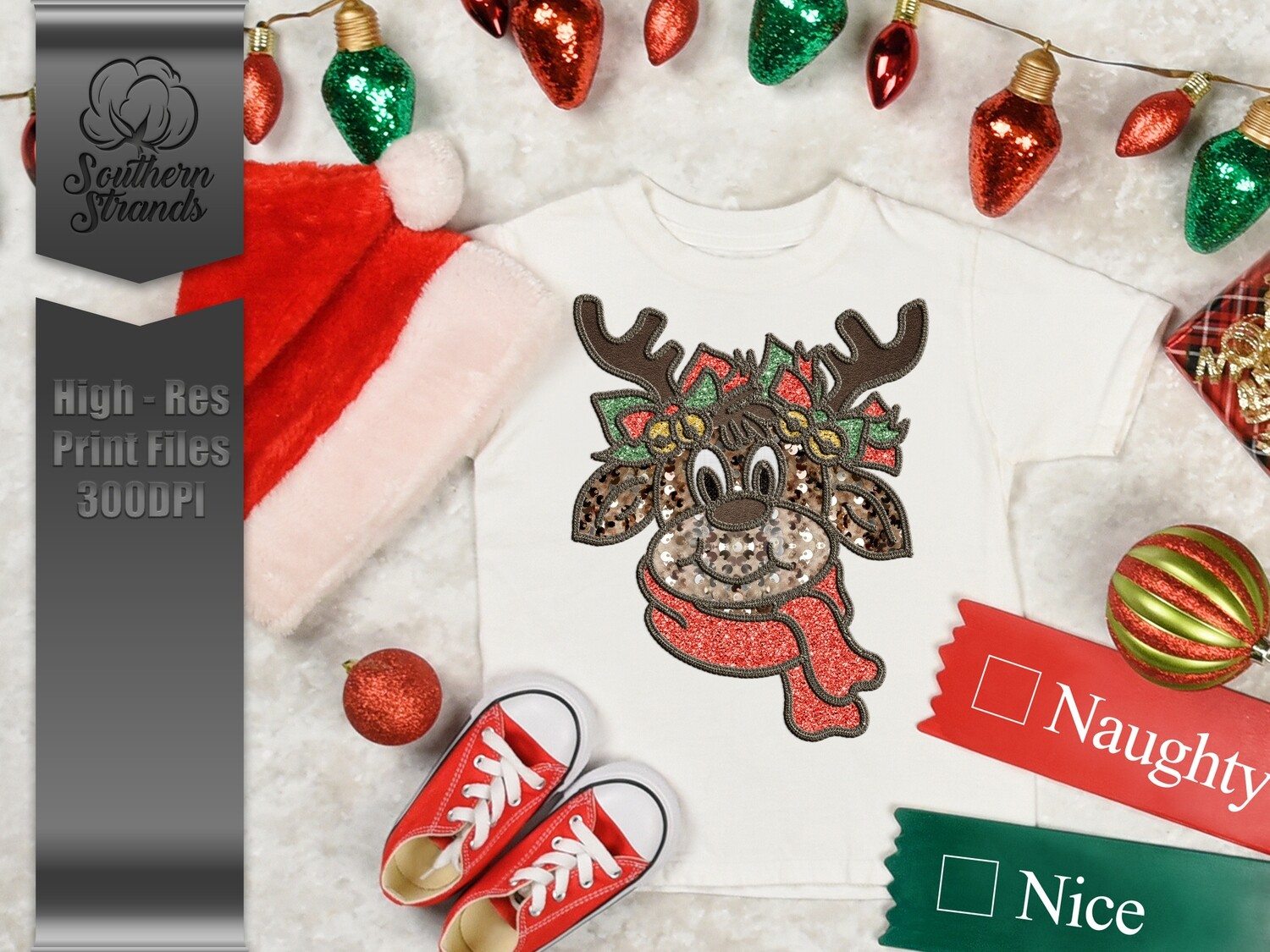 Sequins and Stitches - Girlie Reindeer  | DIGITAL DESIGN