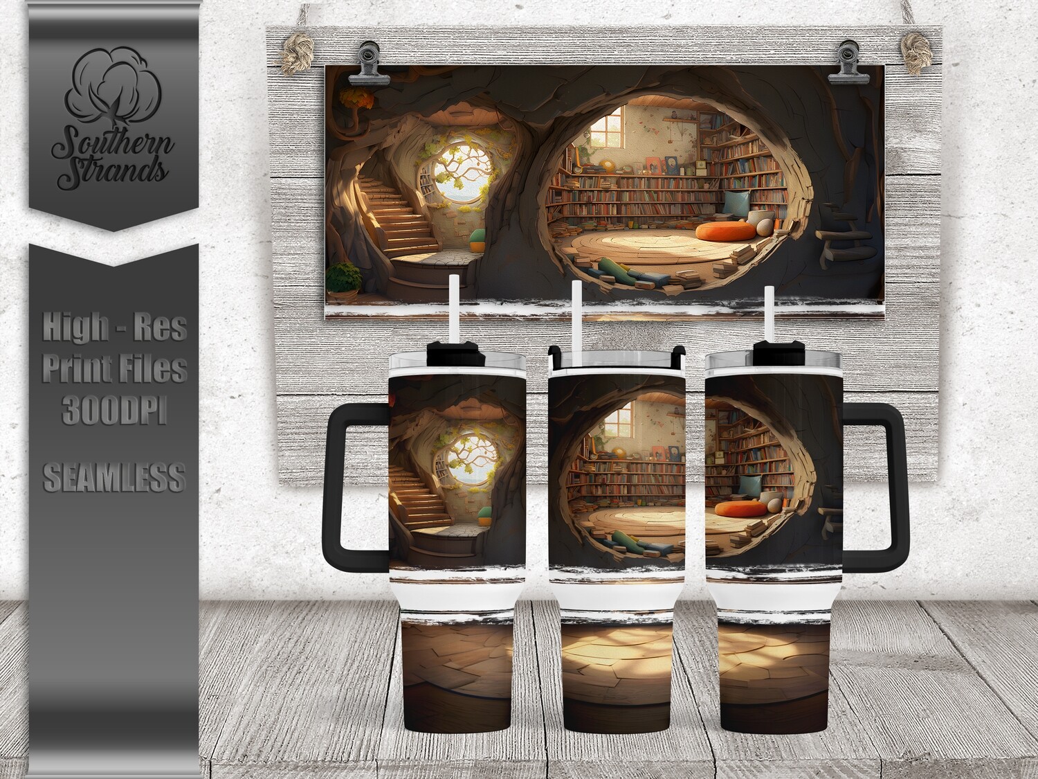 Secret Library - 40oz Tumbler | SEAMLESS |  DIGITAL DESIGN