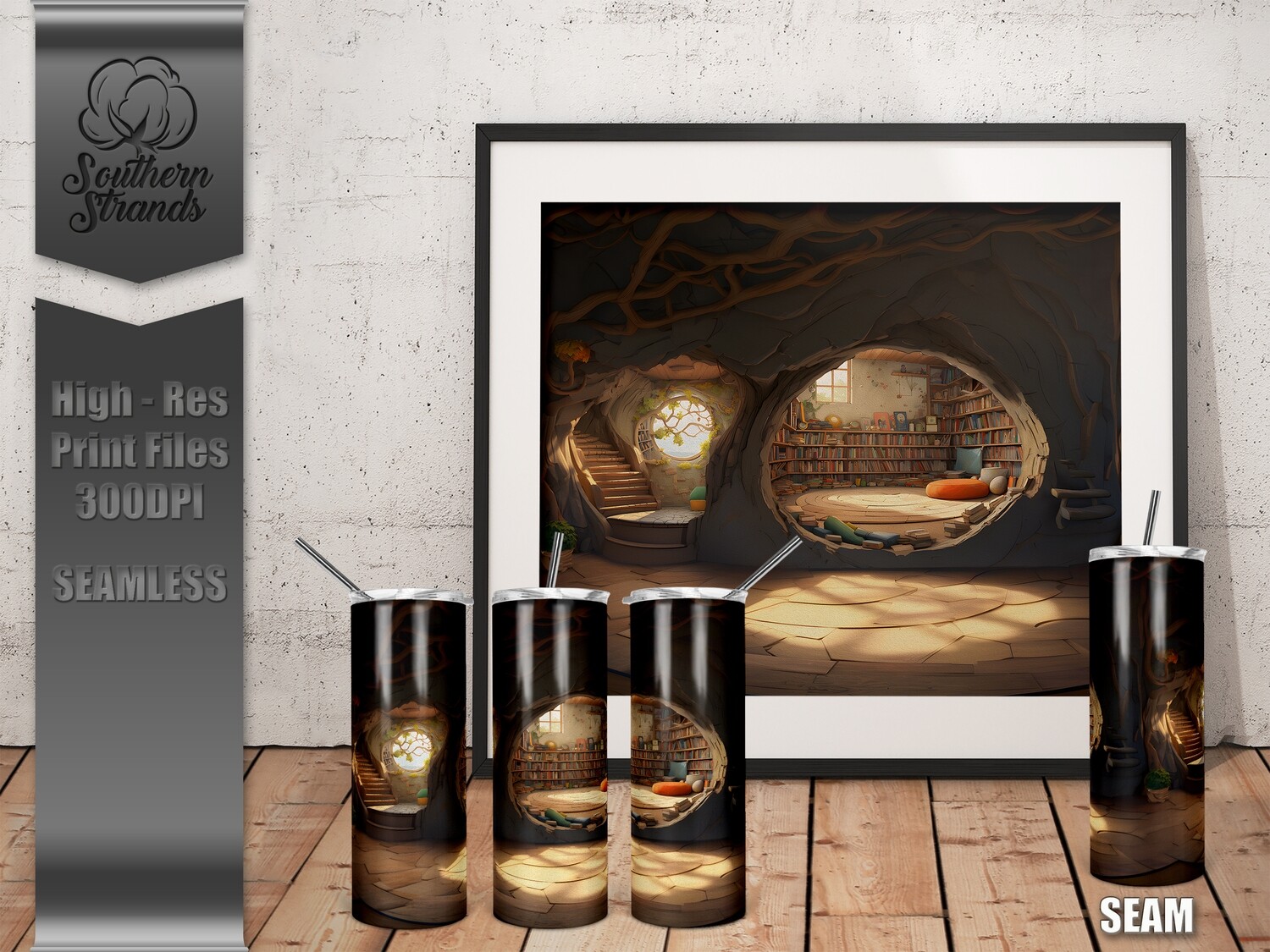 Secret Library 20oz Tumbler | SEAMLESS |  DIGITAL DESIGN