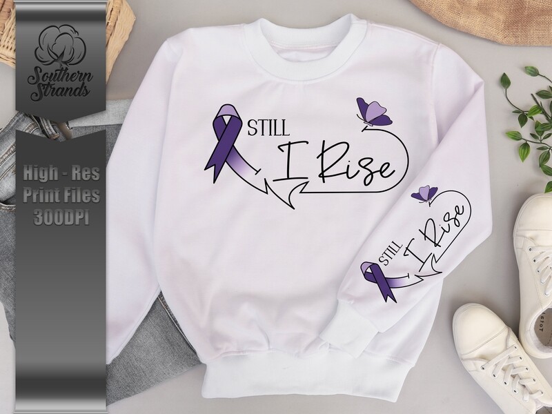 Still I Rise Awareness Ribbon - Purple | DIGITAL DESIGN