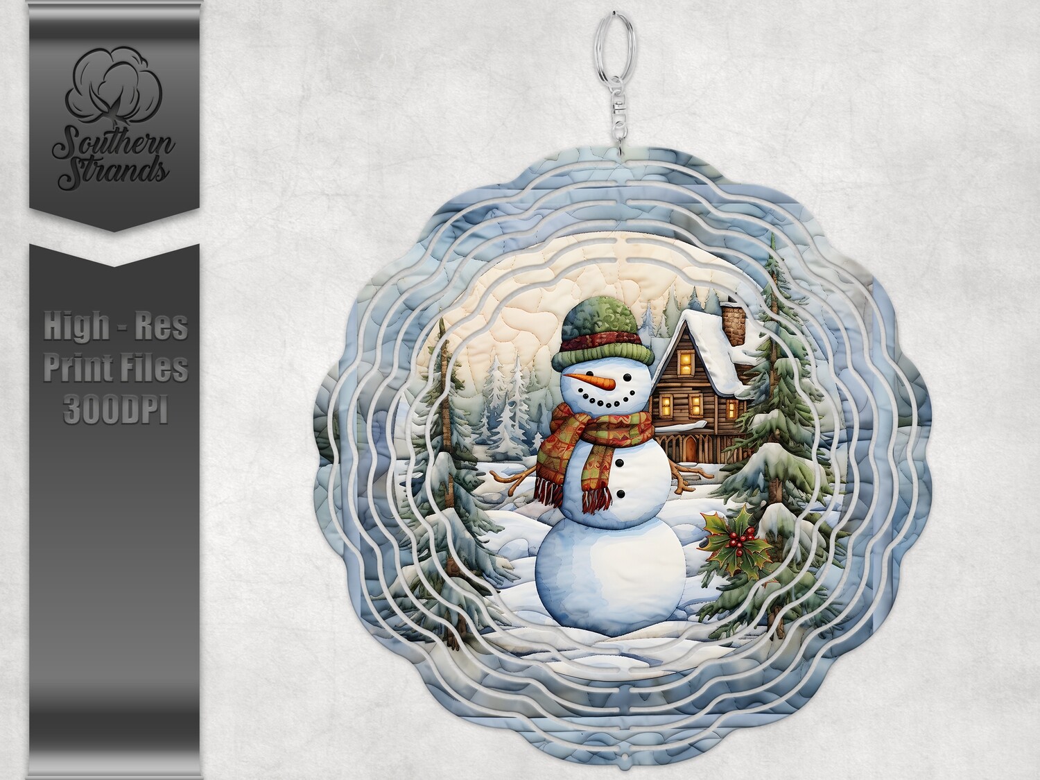 Quilted Snowman 1 - Wind Spinner | DIGITAL DESIGN
