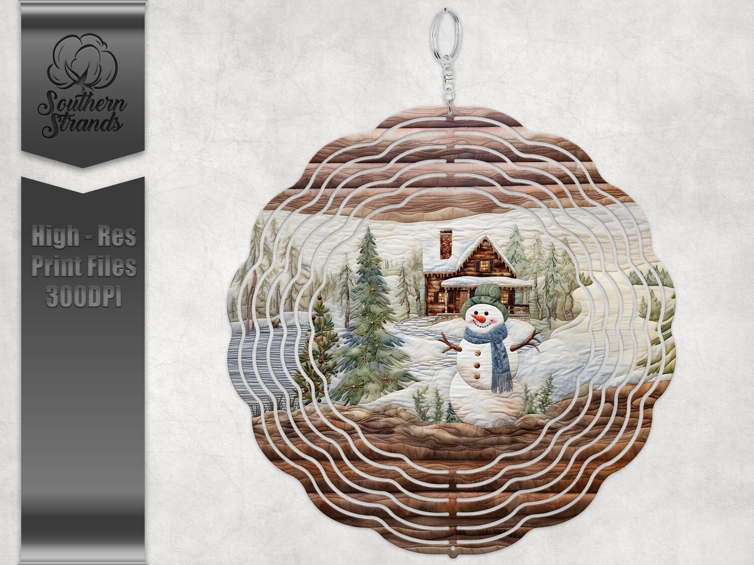 Quilted Snowman 3 - Wind Spinner | DIGITAL DESIGN