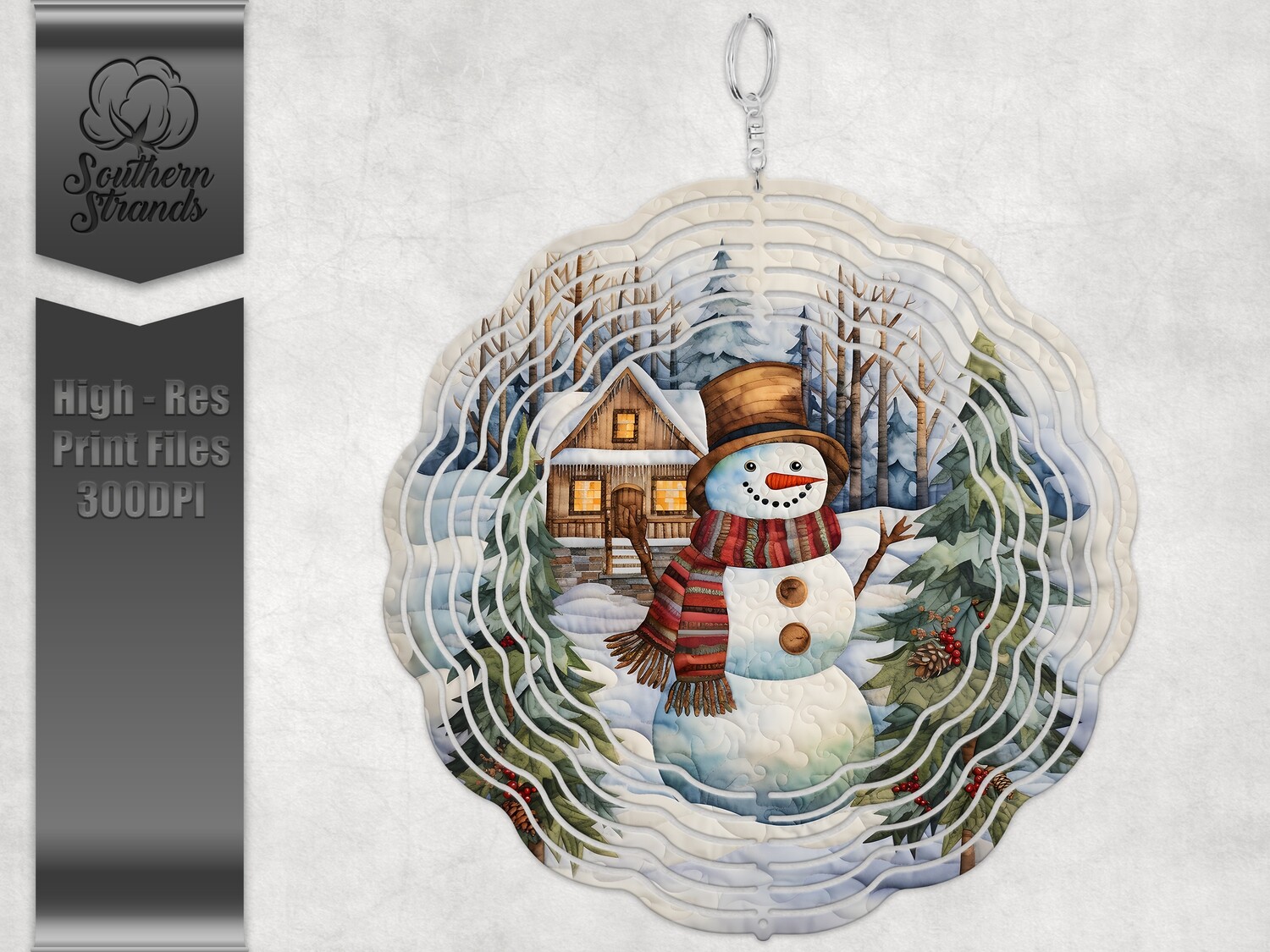 Quilted Snowman 4 - Wind Spinner | DIGITAL DESIGN