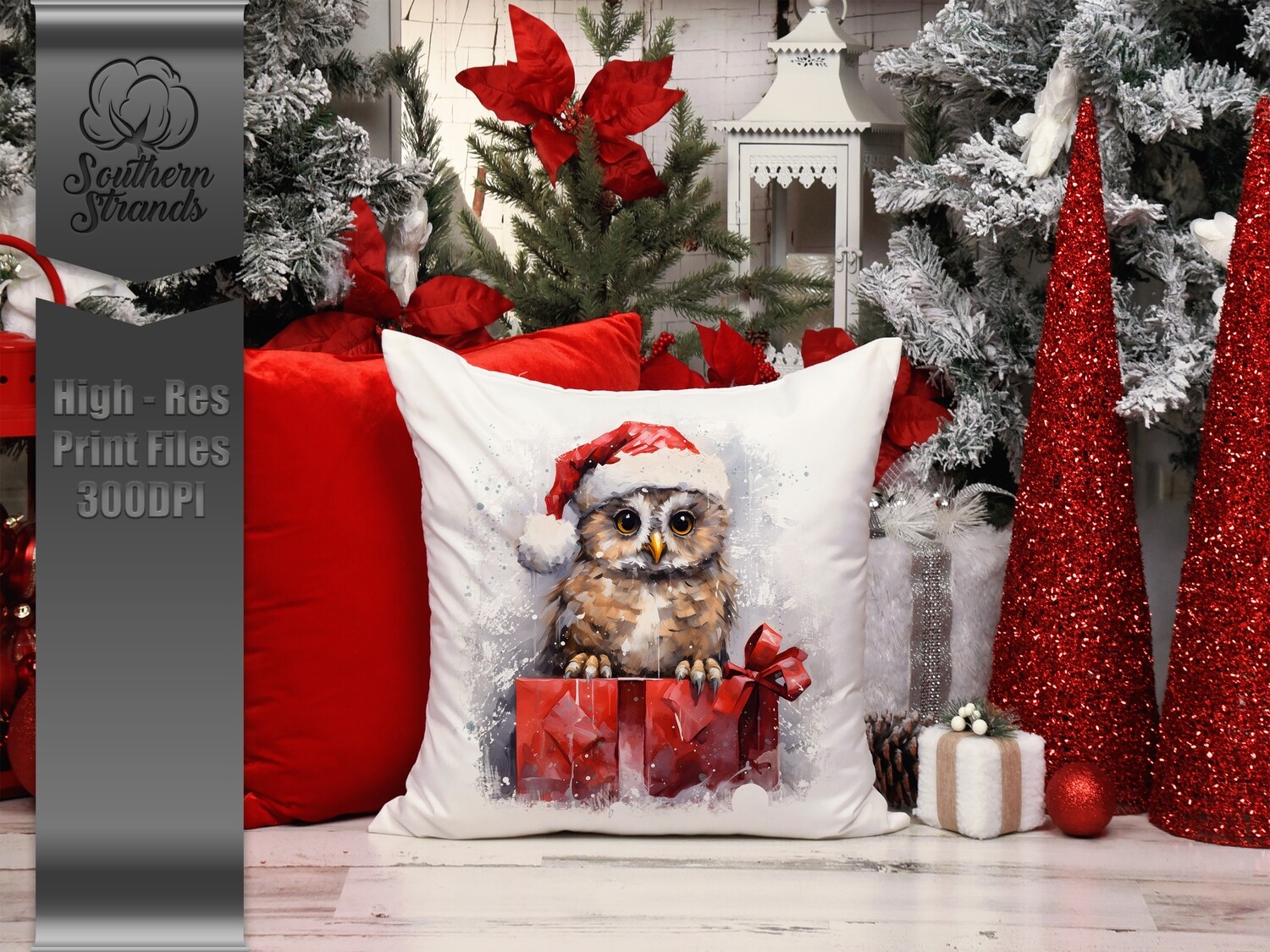 Painted Christmas Owl | DIGITAL DESIGN