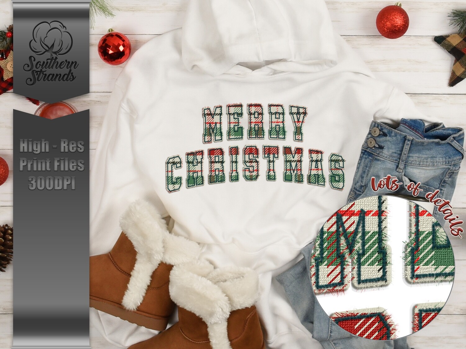 Merry Christmas Simple Plaid | DIGITAL DESIGN