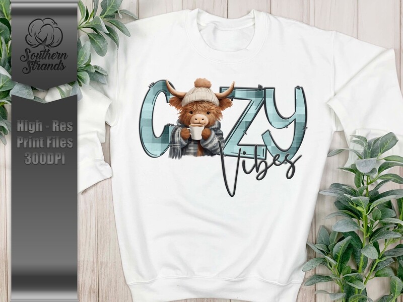 Cozy Vibes Highland Cow | DIGITAL DESIGN
