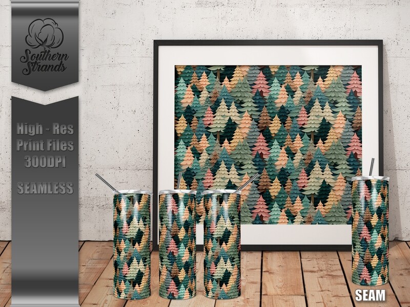 AAP EXCLUSIVE - Trees of Christmas Collection - Garden Flags and Tumblers  |  DIGITAL DESIGN