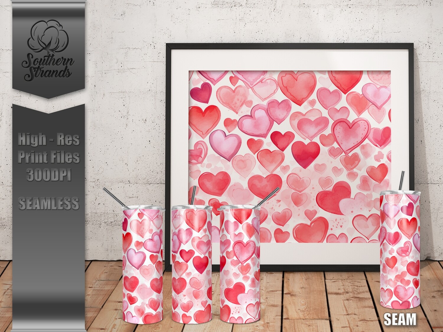 Seamless Hearts Tumbler 2 20oz | SEAMLESS |  DIGITAL DESIGN