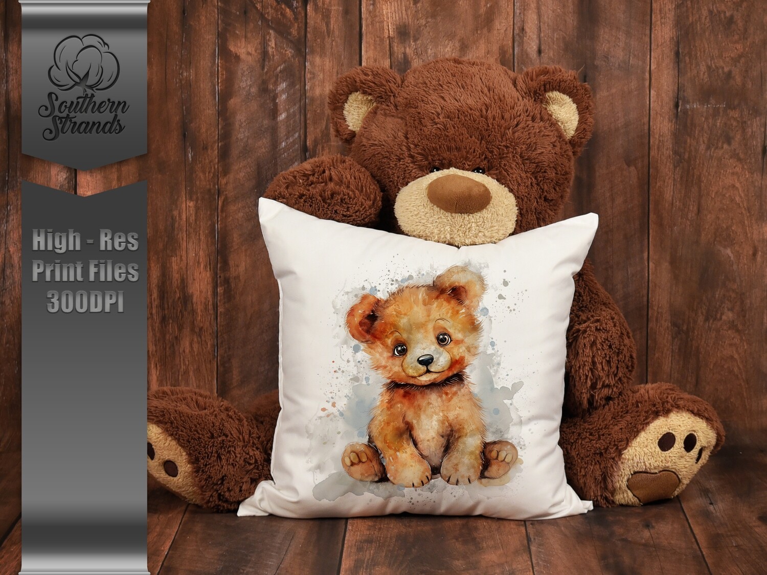 Watercolor Teddy Bear | DIGITAL DESIGN