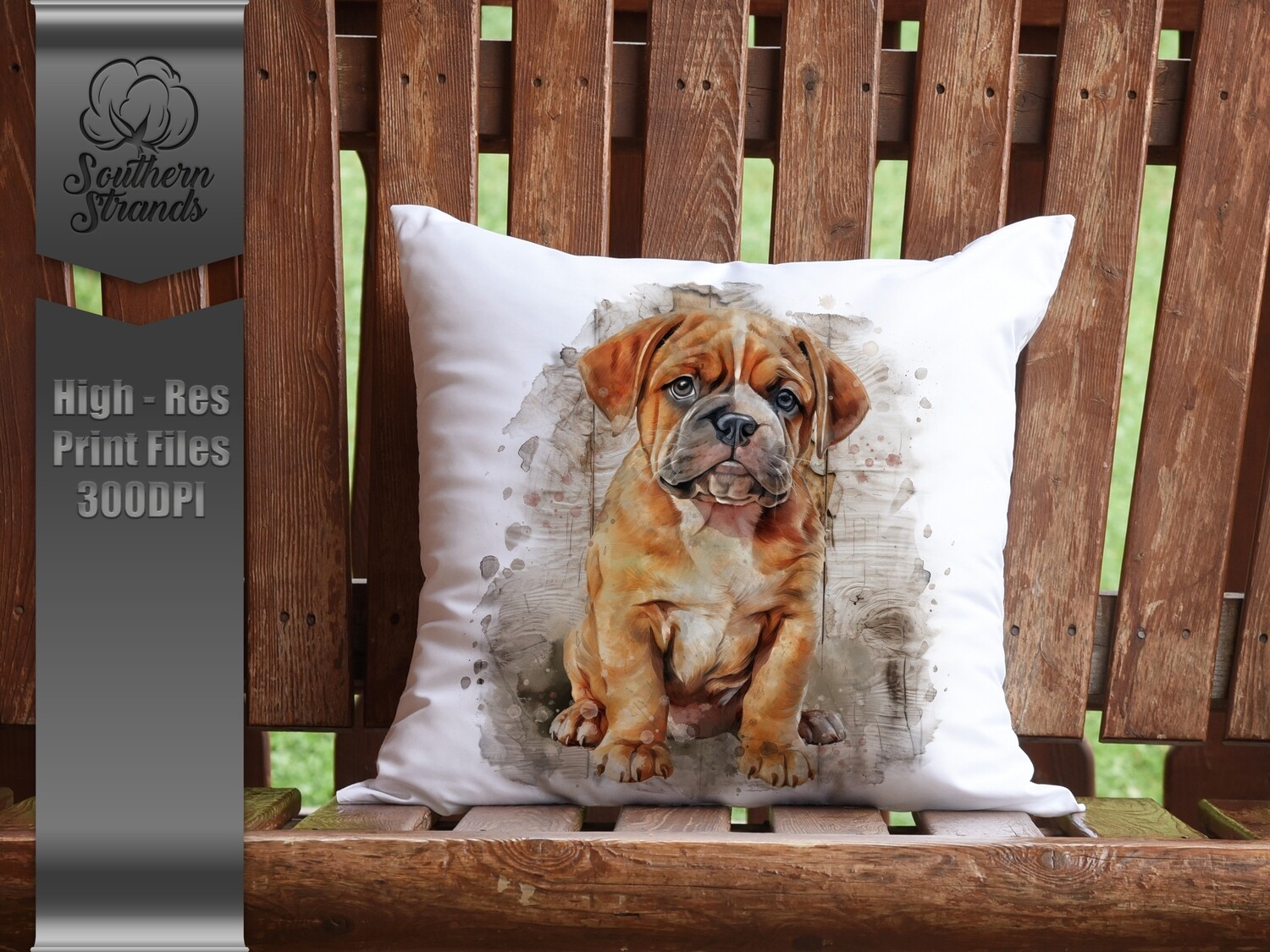 Watercolor Puppy - English Bulldog | DIGITAL DESIGN
