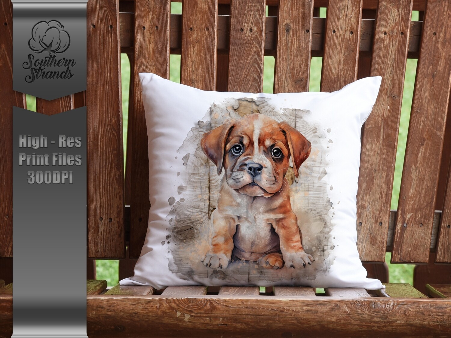Watercolor Puppy - Bulldog | DIGITAL DESIGN