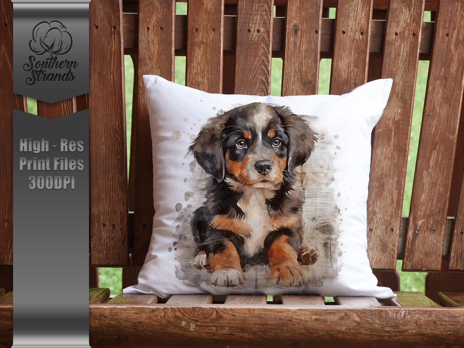 Watercolor Puppy - Bernese Mountain Dog | DIGITAL DESIGN