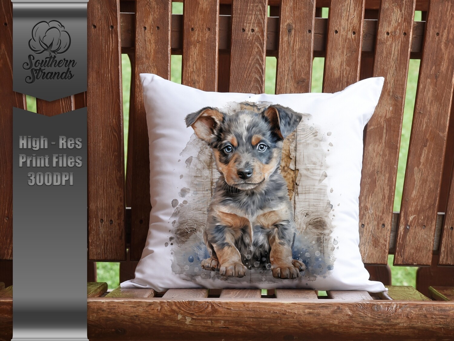 Watercolor Puppy - Blue Heeler | DIGITAL DESIGN