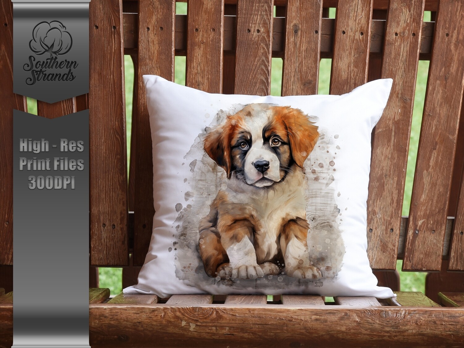 Watercolor Puppy - Saint Bernard | DIGITAL DESIGN
