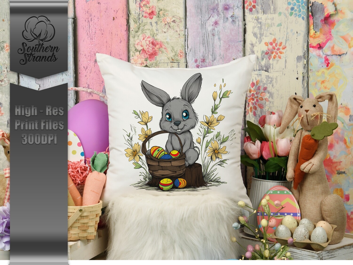 Easter Bunny on a Stump | DIGITAL DESIGN